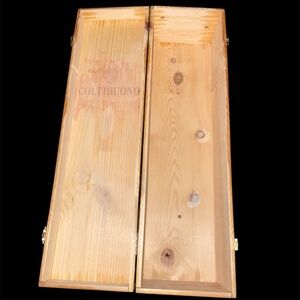 VTG 90s Wooden Wine Box Badia a Coltibuono ITALY Crate Lidded Single Bottle